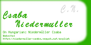 csaba niedermuller business card