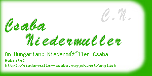 csaba niedermuller business card
